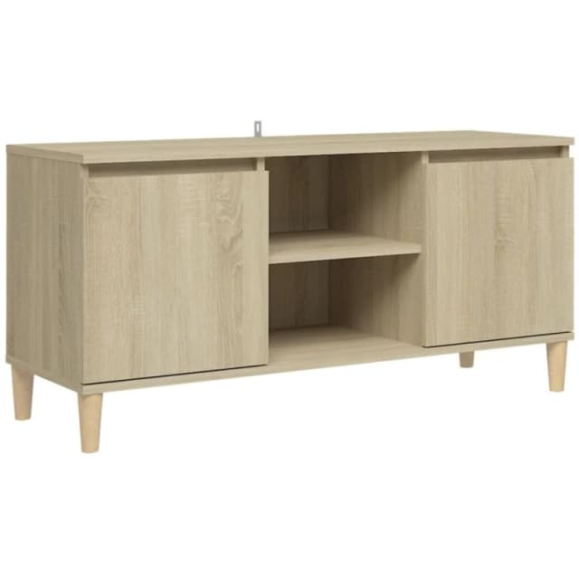 VIDAXL TV Cabinet with Solid Wood Legs Sonoma Oak 103.5x35x50cm Vidaxl 8720286357712