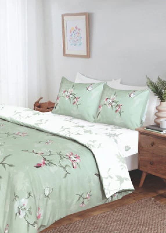 Rapport Home Hummingbird Microfibre Complete Duvet Set With Fitted Sheet