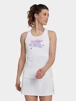 adidas AEROREADY Tennis Tank Top, White Size M Women