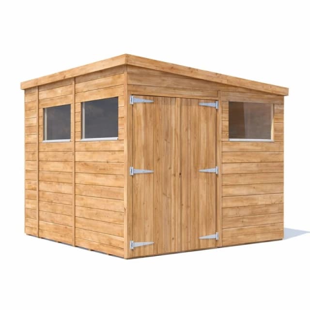 Dunster House Wooden Shed Garden Storage 2.4 X 3M (10' X 6') 15mm Walls, Pent Roof & Window, Overlord Modular