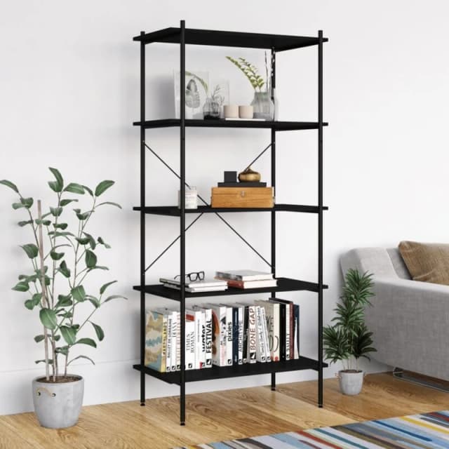 VIDAXL 5-Tier Shelving Unit Black 80x40x163cm Vidaxl 8720286563014