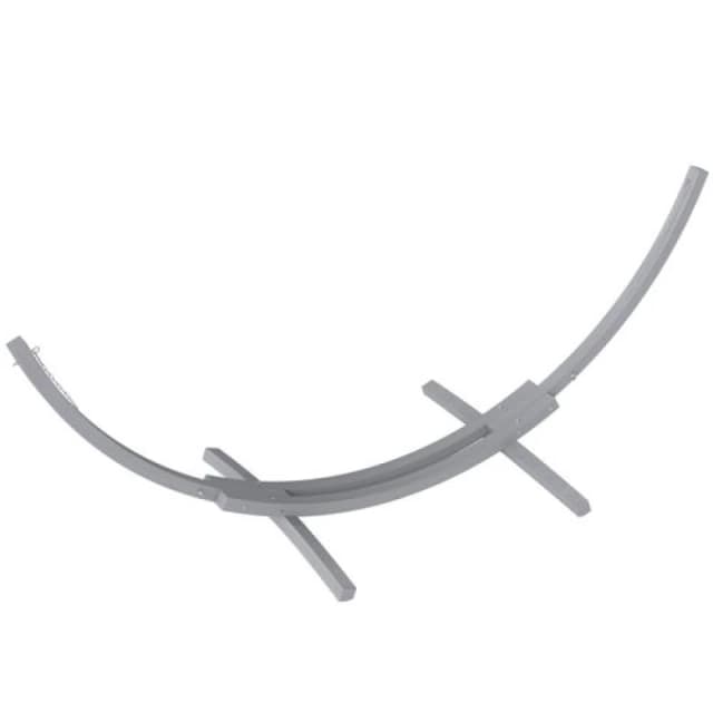 Outsunny 3(m) Wooden Hammock Stand for Garden, Patio, Grey Grey