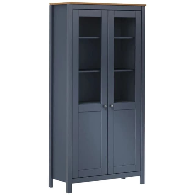 VIDAXL Highboard Hill Grey 85x37x170.5cm Solid Pine Wood Vidaxl 8719883910796