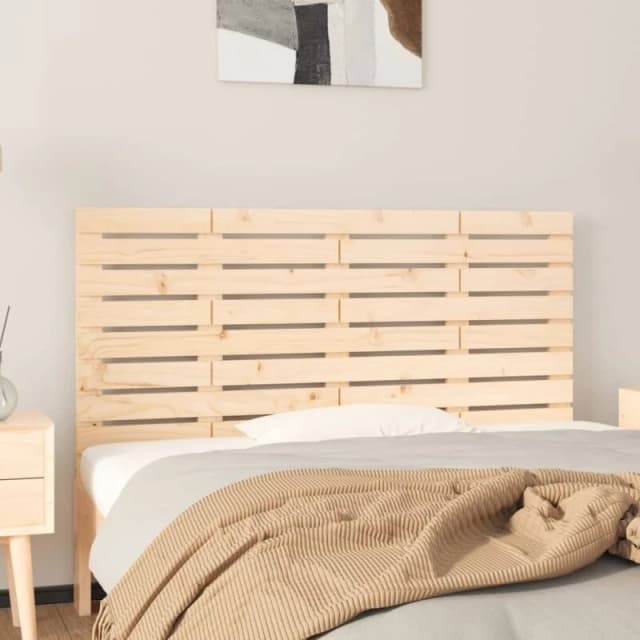 VIDAXL Wall Headboard 146x3x63cm Solid Wood Pine vidaXL 8720845684518