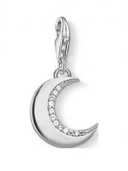 Thomas Sabo Sterling Silver Charm Club Cubic Zirconia Moon Charm