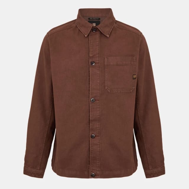 G Star One Pocket Relaxed Shirt Dk Plum male Medium