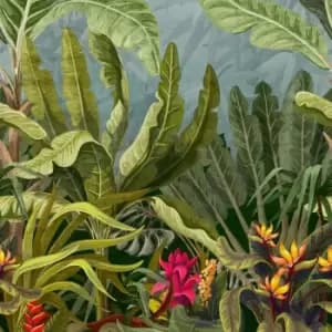 Grandeco Parrot Jungle Green 3 Lane Wall Mural