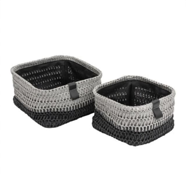 Jvl Kenzi Square Storage Baskets - Set Of 2