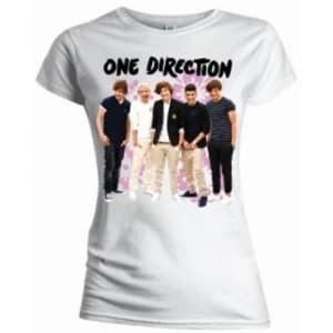 One Direction Flowers Skinny White TS: Large