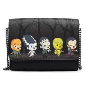 Loungefly Universal Monsters Chibi Line Chain Strap Cross Body Bag
