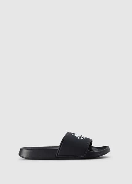 Kappa Mens Authentic Logo Slides In Black