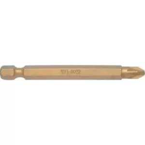 NO.2X70MM P/Driv Tin Coated Powerbit 1/4" Hex