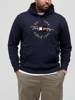 Tommy Hilfiger Big & Tall Seasonal Icon Pullover Hoodie - Desert Sky, Desert Sky, Size 4XL, Men