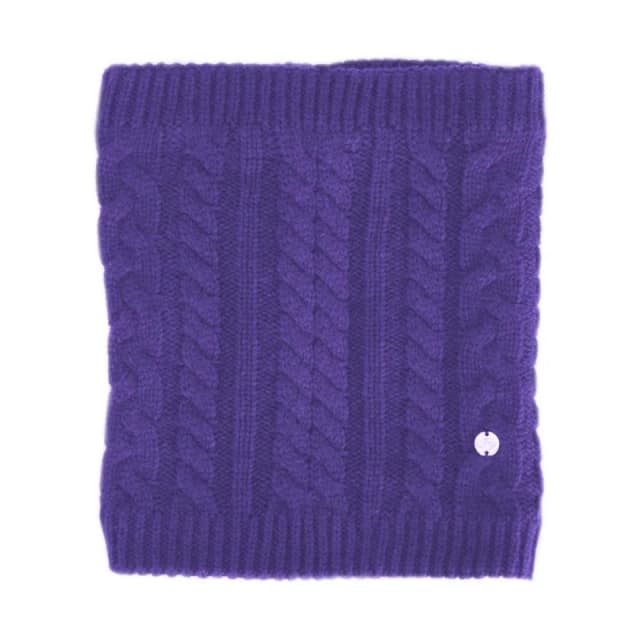 HyFASHION Mens Meribel Cable Knit Snood in Violet Violet Male One Size