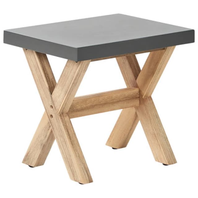 Beliani Garden Stool Olbia Concrete Grey