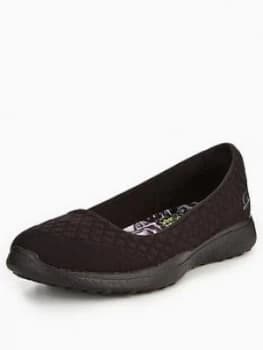 Skechers Microburst One Up Slip On Shoe Black Size 3 Women