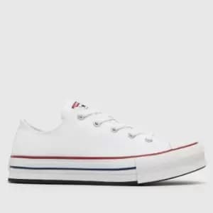 Converse White Lo Eva Lift Platform Youth Trainers