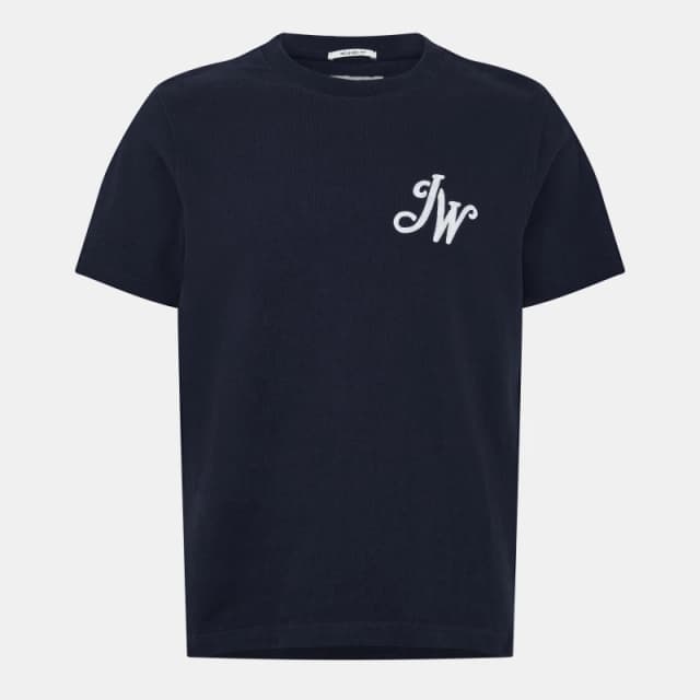 Jack Wills Mens JW Script Initial Regular Fit T-Shirt Navy male S