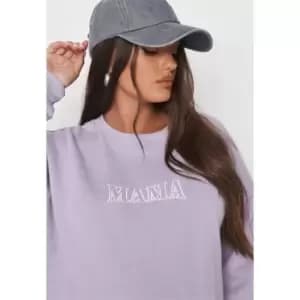 Missguided Maternity Mama Outline Sweat - Purple