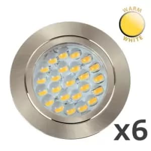 Downlight Caravan/Boat 6 Pack Silver Ceiling Downlight