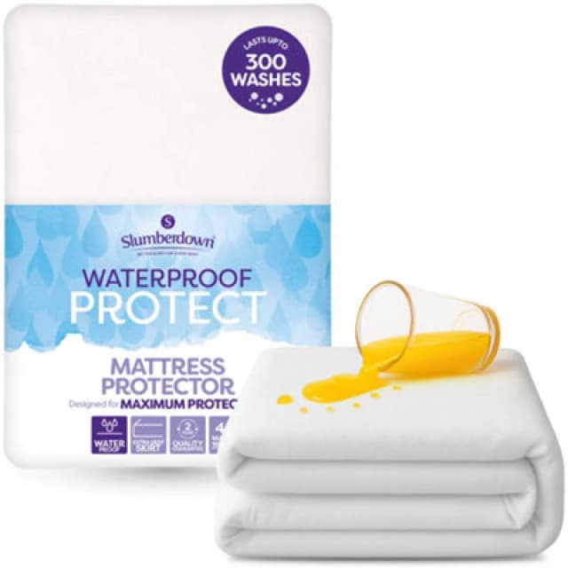 Slumberdown Slumberdown Waterproof Protect Mattress Protector in White Size: Double White Double Unisex 5012924079999