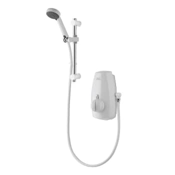 Aqualisa Aquastream Power Shower with Adjustable Head - White