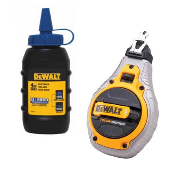 DEWALT Chalk Line and Blue Chalk Set Length: 30m