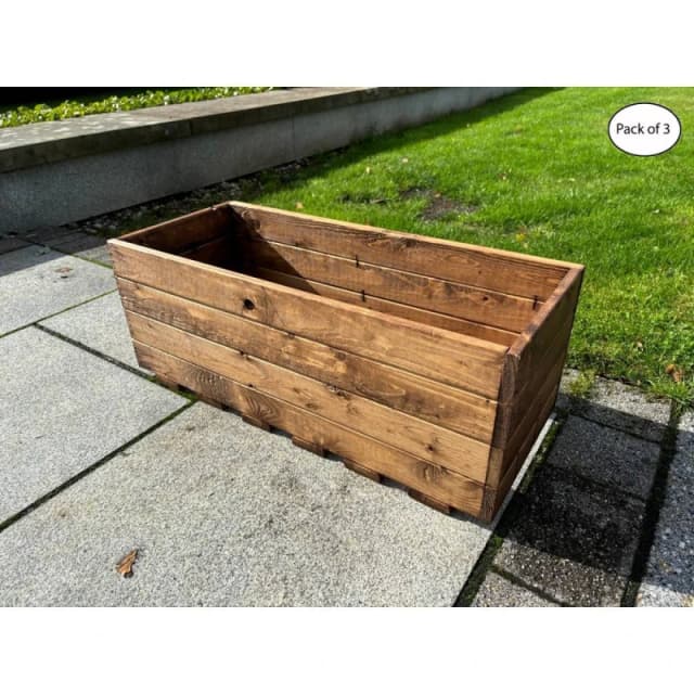 Charles Taylor Multi Pack of 3 - Large Open Berwick Trough - L28 x W76 x H30cm in Light Brown Light Brown Unisex