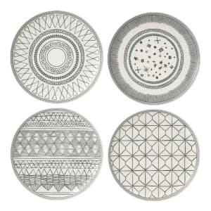 Royal Doulton Ellen Degeneres 4 Grey Plates 21Cm Grey