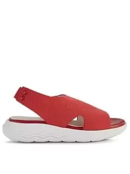Geox Spherica Flat Sandals, Red, Size 4, Women