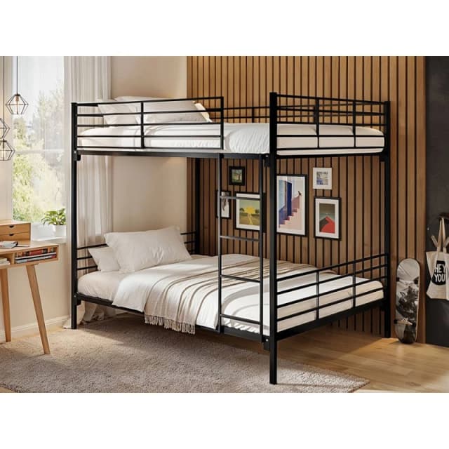 Flair Metayal Bunk Black Metal Size: Small Double Black Unisex Small Double