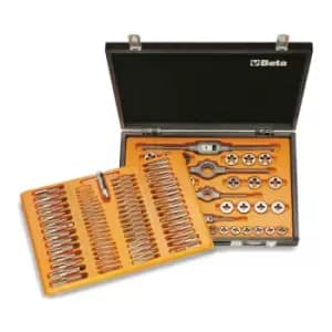 Beta Tools 446/C110 110pc Metric Tap & Die Set For Car Repair 004460060