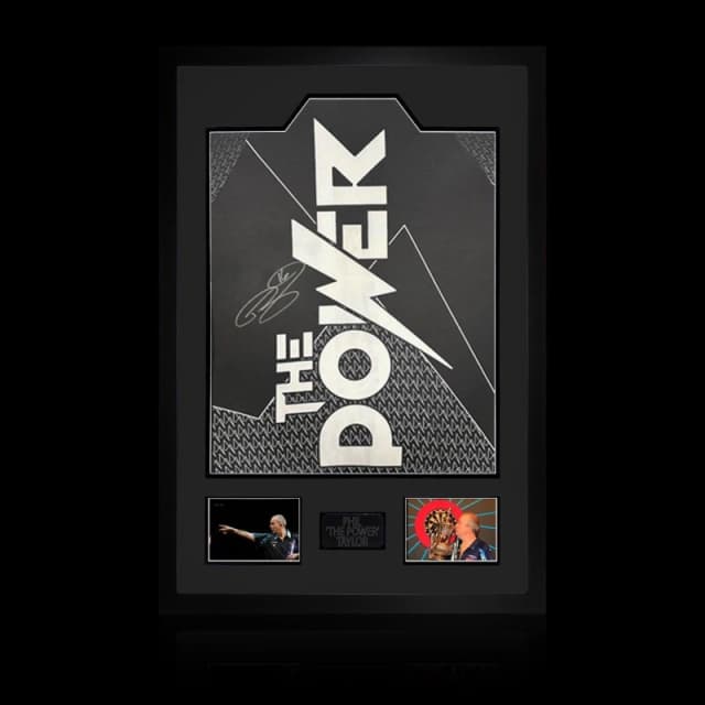 The Fan Cave Phil Taylor Signed Shirt Premium Frame Purple unisex 850mm x 60