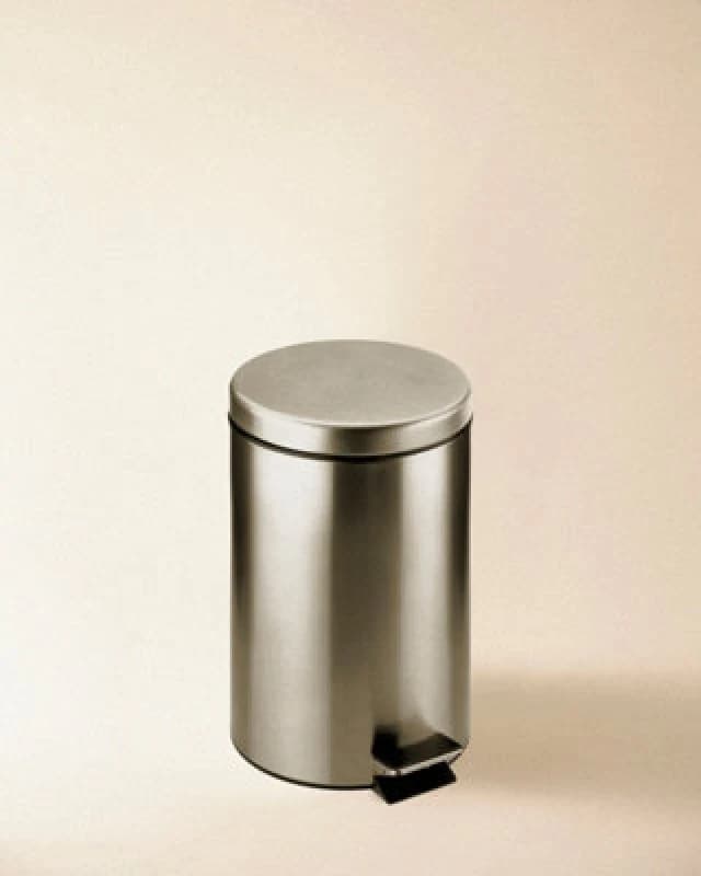 Cosmic ''Waste Bin' Steel made w/ Circular Design Grey Finish 3L Silver