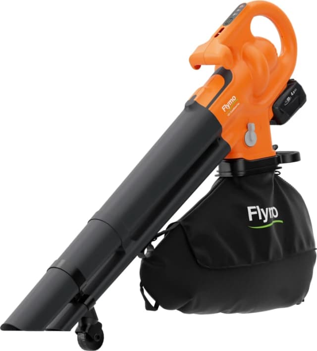 FLYMO EasiBlowVac 4.0 Cordless Garden Vacuum & Leaf Blower - Orange & Black 7333377630581