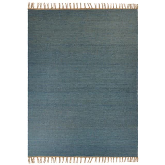 Beliani Rug Lunia Turquoise 160 X 230 Cm Jute