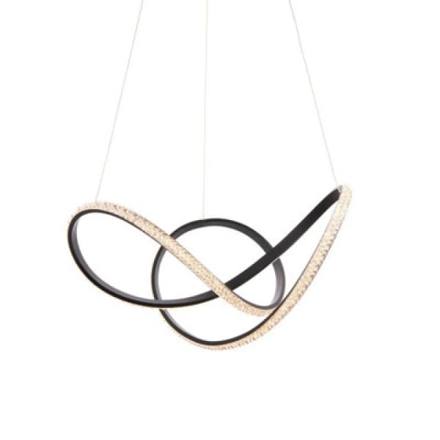 SO'HOME Fiona Curved Pendant Light in Matte Black ONE SIZE