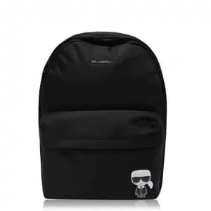 Karl Lagerfeld Womens K/Ikonik Nylon Backpack - Black