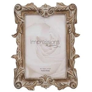 4" x 6" - Impressions Antique Carved Wood Finish Photo Frame