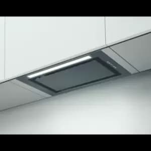 Elica LANE-80-BLK 72cm Integrated Cooker Hood - Black / Stainless Steel - For Ducted Ventilation