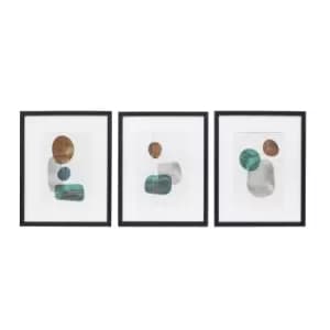 Set of 3 Abstract Framed Art