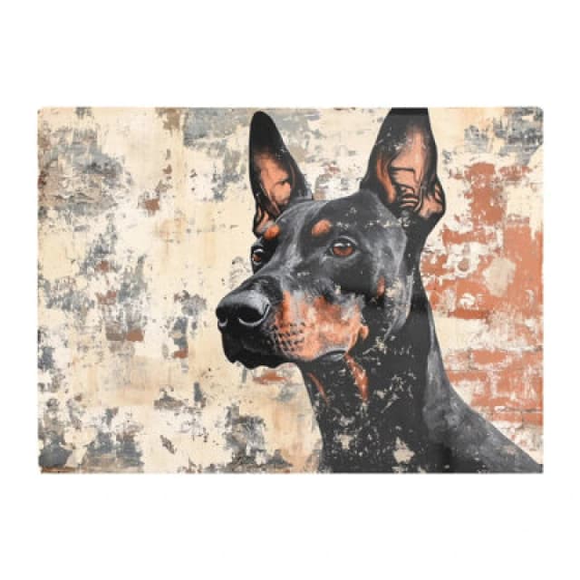 Warren Reed Designer Banksy Inspired Thoughtful Doberman Chopping Board