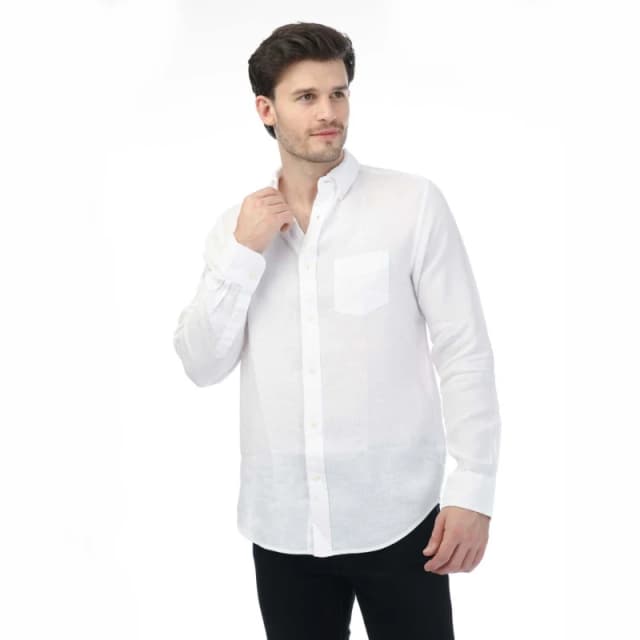 Gant Regular Fit Linen Shirt White male M