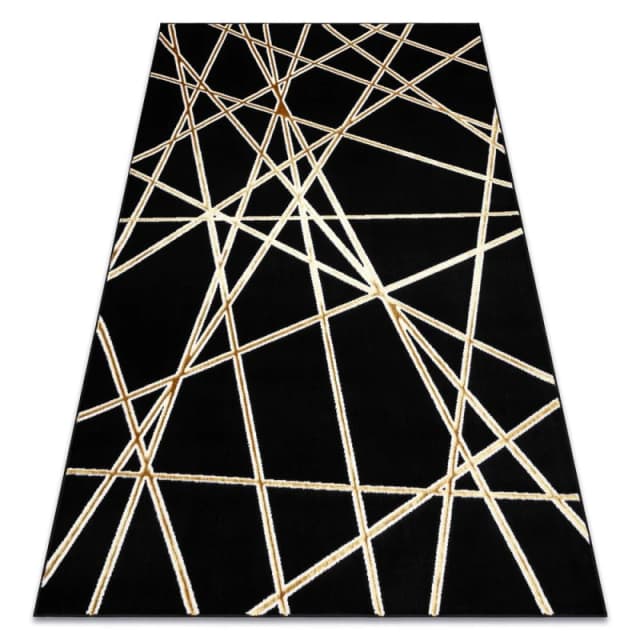 RugsX Carpet Allure 1964 Geometric - Structural, Stylish, Glamour Black / Gold 120X170 Cm