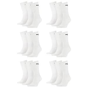 18 pair Puma Sport Socks Tennis Socks Gr. 35-49 Unisex, color:300 - white, Socken & Strumpfe:47-49