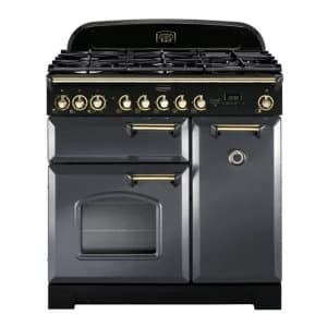 Rangemaster CDL90DFFSL/B (124150) CLASSIC DELUXE 90cm Dual Fuel Cooker