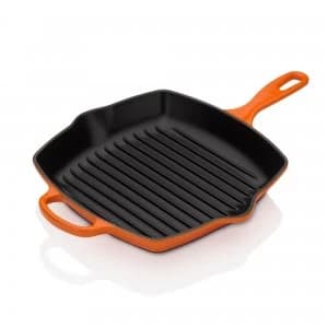 Le Creuset Signature Cast Iron Grillit Volcanic Orange Orange