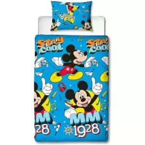 Mickey Mouse Stay Cool Duvet Cover Set (Single) (Blue)