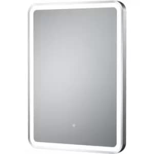 Silver Framed Bathroom Mirror with Touch Sensor 700mm h x 500mm w - Hudson Reed