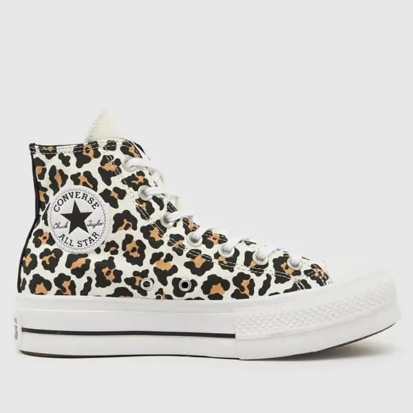 Converse all star lift hi leopard love trainers in multi Multi UK 4 (EU 36½)